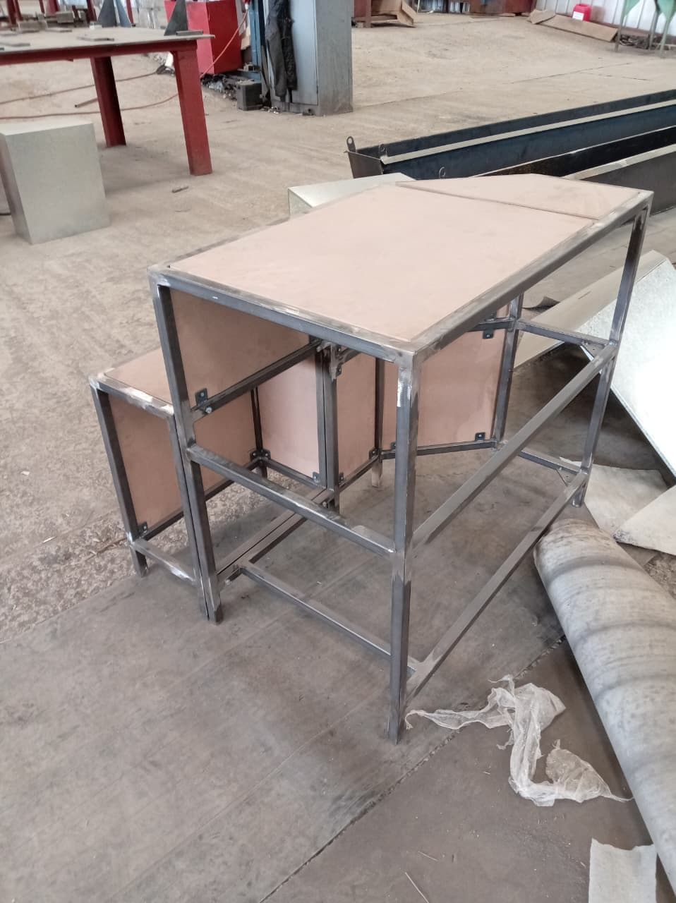 Bench and shelving frame